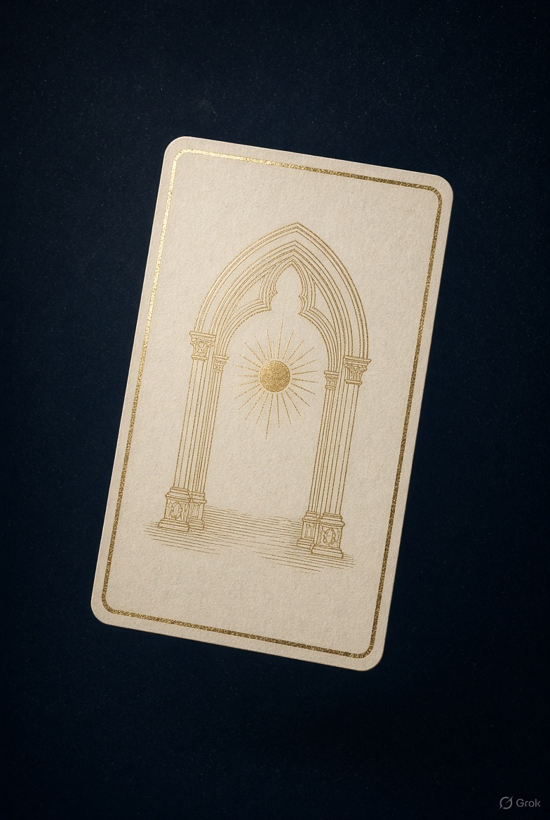 Elegant tarot card